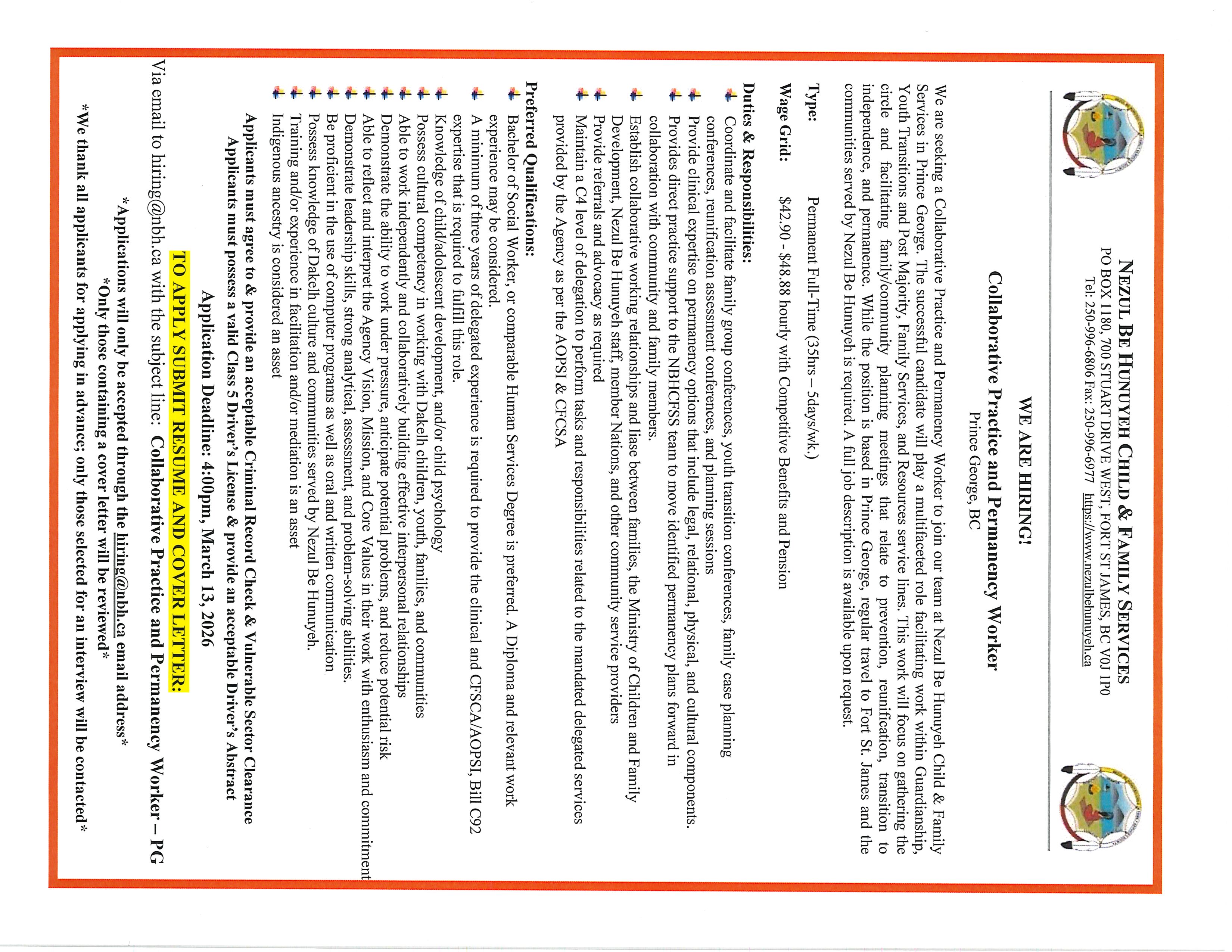 Collaborative Practice & Permanency Worker