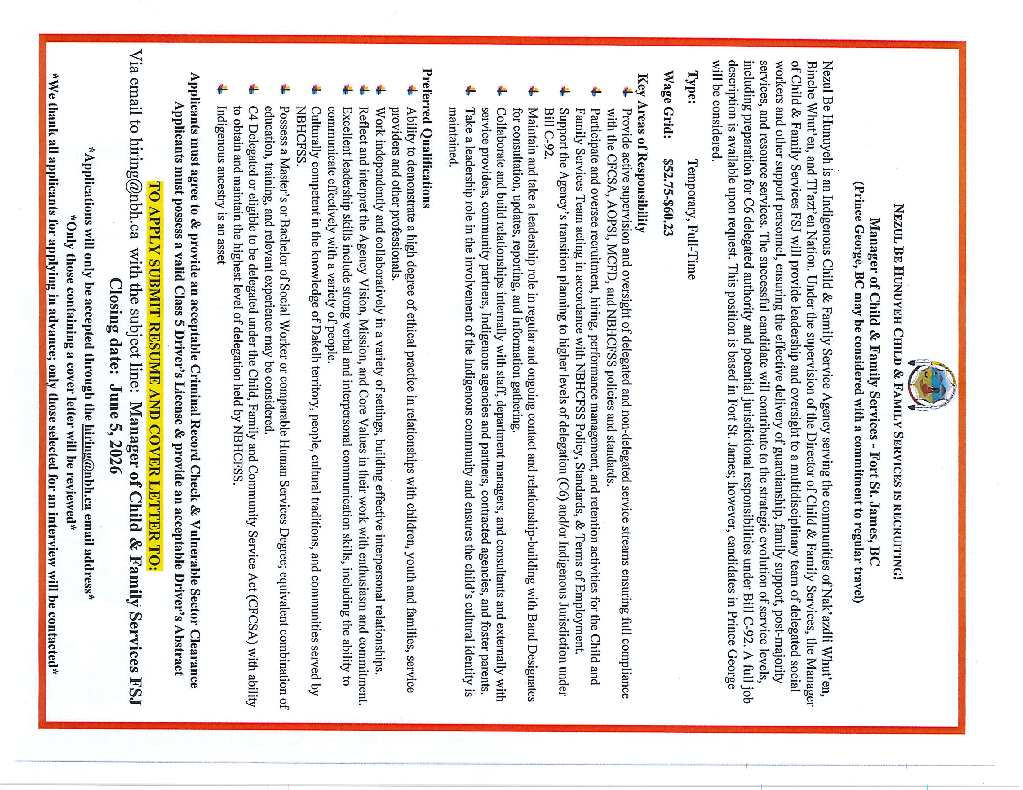 Manager of CFS Temp ClosingDate June052026