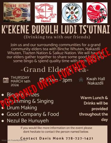 Grand Elder's Tea- POSTPONE