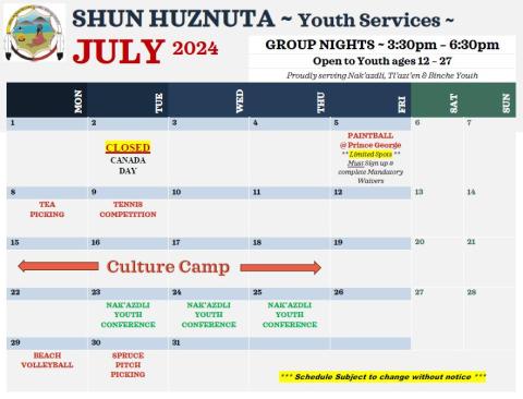 Shun Huznuta July 2024 Calendar