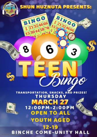 Shun Huznuta Presents: Teen Bingo March 27, 2025