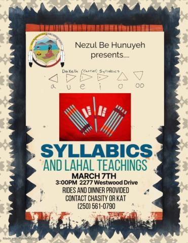 Syllabics & Lahal Teachings