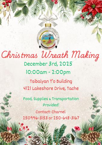 Christmas Wreath Making Dec 03, 2025